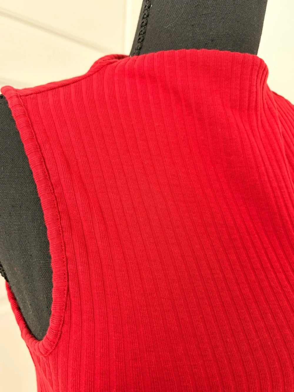 Forever 21 Red Ribbed Mock Neck Tank - Picture 2 of 4